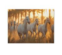 Jigsaw Puzzles for Adults 1000 Piece，Herd of White Horses，Difficult Puzzle Perfect Educational Gift for Boys And Girls（75x50cm）-AA39