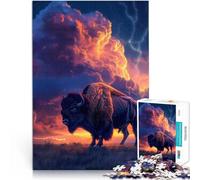 Jigsaw Puzzles for Adults 1000 Piece Highland Cow Landscape Pädagogisches Familienspiel Geschenkideen75x50cm
