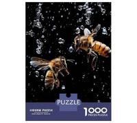 Jigsaw Puzzles for Adults 1000 Piece Honeybees In Raindrops Teenager Puzzles Hands-on Game Difficult Challenge Challenging Game Gifts 70x50cm/1000pcs