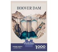 Jigsaw Puzzles for Adults 1000 Piece Hoover Dam Travel Jigsaw Puzzle Fun Games Birthday Present Unique Birthday And Xmas Gifts 52x38cm/1000pcs