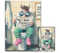 Jigsaw Puzzles for Adults, 1000 Piece Horse Go Toilet cardboard Jigsaw Puzzles Challenging Brain Teaser for Teenagers, Family Game Night Fun 26X38CM/10.23x14.96inch