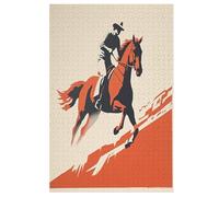 Jigsaw Puzzles for Adults 1000 Piece Horse Racing Jigsaw Puzzles for Adults & Kids Woodenboard Puzzles Family Decoration (78×53cm)