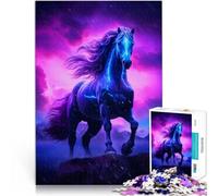 Jigsaw Puzzles for Adults 1000 Piece Horse thunder purple Stress Reliever Staycation Kill time Suitable for desktop decoration 26x38cm