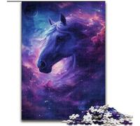 Jigsaw Puzzles for Adults 1000 Piece Horses in The Universe Jigsaw Puzzle Made of Wood,Brain Challenge Gift, Educational Activity for Teenagers 1000pcs(50x75cm)