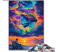 Jigsaw Puzzles for Adults 1000 Piece Human Face Color Cloud Jigsaw Home Activity for Holidays, Birthdays, And Family Game Nights 50X75CM