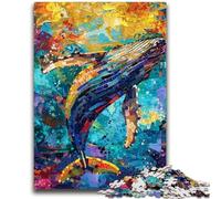 Jigsaw Puzzles for Adults 1000 Piece Humpback Whale Puzzles for Adults,Game Toys Every Piece Is Unique - Challenging Family Fun Game (75x50cm)