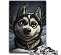 Jigsaw Puzzles for Adults 1000 Piece Husky 1000 Piece Jigsaw,Family Activity Fun at Home Activities, Birthday Present,Travel Gifts (50x75cm)