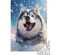 Jigsaw Puzzles for Adults 1000 Piece Husky Puzzles for Adults Wooden Board Puzzles Funny 1000pcs (75x50cm)