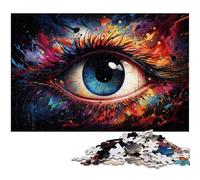 Jigsaw Puzzles for Adults 1000 Piece Imagine Colorful Eyes Wooden Puzzle - Learning Educational Toys Family Games 1000pcs(75x50cm)