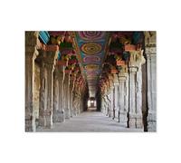 Jigsaw Puzzles for Adults 1000 Piece，Interior of the Hindu Meenakshi Temple in Madurai, India，Difficult Puzzle Perfect Educational Gift for Boys And Girls（38x26cm）-O71