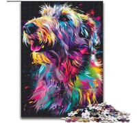Jigsaw Puzzles for Adults, 1000 Piece Irish Wolfhound Dog Art Puzzle Made of cardboard,Perfect for Halloween, Christmas, Birthday Gift 1000pcs(26x38cm)