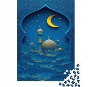 Jigsaw Puzzles for Adults 1000 Piece Islamabad New Year Element Jigsaw Puzzle for Adults Mosque Challenging And Brainteasing Educational Games Therapeutic Fun Home Decoration 1000pcs (75x50cm)