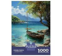 Jigsaw Puzzles for Adults 1000 Piece Island Escape Serene Coastal Retreat Adult Jigsaw Puzzle Anti-Stress Toys Home Decoration Challenging Game Gifts 70x50cm/1000pcs