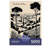 Jigsaw Puzzles for Adults 1000 Piece Italian Landscape Silhouette Jigsaws for Adults Anti-Stress Toys Birthday Present Unique Birthday And Gifts 38x26cm/1000pcs