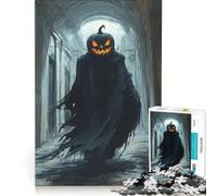Jigsaw Puzzles for Adults 1000 Piece Jack O Lantern Halloween Ghost, Anti-Stress Toys, Tough Challenge, Great Gift for Gaming (38x52cm)