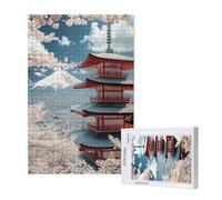 Jigsaw Puzzles for Adults 1000 Piece Japan Jigsaw Puzzles for Adults with Gift Box 75x50 cm, Wooden Puzzle Mount Fuji Challenging Puzzle Games Home Decoration, for The Whole Family,p1328t