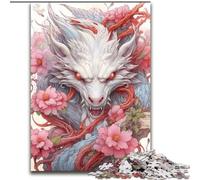Jigsaw Puzzles for Adults 1000 Piece Japanese Dragon Cherry Difficult Puzzles for Adults Gift for Men And Women, Daily & Special Occasion size 50x75cm
