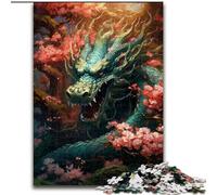Jigsaw Puzzles for Adults, 1000 Piece Japanese Dragon Cherry Difficult Puzzles for Adults size 38x26cm Perfect for Teenagers & Home Decor