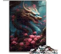 Jigsaw Puzzles for Adults 1000 Piece Japanese Dragon Cherry Difficult Puzzles for Adults Skill Level Beginner, Great for Birthday (Size 50x75cm)