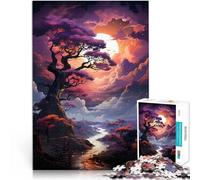 Jigsaw Puzzles for Adults 1000 Piece Japanese Fantasy Landscape Made of cardboard for age 14 years and over Antistress Vacation at home Killing time Family Fun Gift。size:38x52cm/14.96x20.47inch