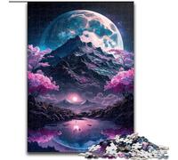 Jigsaw Puzzles for Adults 1000 Piece Japanese Landscape Neon Jigsaw Puzzle Made of Wood, for Birthdays, Holidays, Space Party Decorations 1000pcs(50x75cm)
