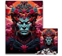 Jigsaw Puzzles for Adults 1000 Piece Japanese Sakura Samurai Wooden Puzzles Perfect for Birthday Christmas 1000 PCS(75x50cm)