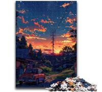 Jigsaw Puzzles for Adults 1000 Piece Japanese Style Scenery Family Game Stress Reliever Difficult Challenge Artists Collection, Fine Art 38x26cm