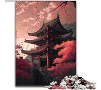 Jigsaw Puzzles for Adults 1000 Piece Japanese Style Temple Jigsaw Puzzles Made of Wood, for Home Decor & Holiday Fun 1000pcs(50x75cm)