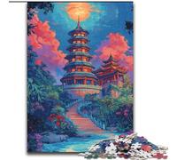 Jigsaw Puzzles for Adults, 1000 Piece Japanese Style Tower Jigsaw Challenging Brain Teaser for Teenagers, Perfect for Home Decor Or Gift (size : 50x75cm)
