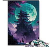 Jigsaw Puzzles for Adults, 1000 Piece Japanese Style Tower Puzzle Brain-Challenging DIY Decorative Game, Family Interactive Toy (size : 26x38cm)