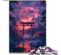 Jigsaw Puzzles for Adults, 1000 Piece Japanese Torii Gate Jigsaw Puzzles Made of Wood,Interactive Family Game, DIY Home Decor, Challenging Brain Teaser Gift 1000pcs(50x75cm)