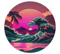 Jigsaw Puzzles for Adults 1000 Piece Japanese Waves Cardboard Jigsaw for Teenagers Age Group 14+, Home Decor 1000pcs (67.5x67.5cm)