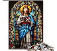 Jigsaw Puzzles for Adults 1000 Piece Jesus Art Jigsaw Ideal for Lover, Perfect Christmas, New Year, Valentine's Gift (size 26x38cm)