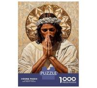 Jigsaw Puzzles for Adults 1000 Piece Jesus in Prayer Puzzles for Adults Hands-on Game Stress Reliever Stress Reduction Gifts 52x38cm/1000pcs