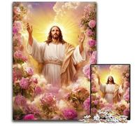 Jigsaw Puzzles for Adults 1000 Piece Jesus in The Garden Puzzle Gift DIY Fun Suitable for Home Living Room Office Decoration 50X75CM