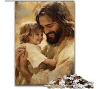 Jigsaw Puzzles for Adults 1000 Piece Jesus Jigsaw Ideal for Lover, Perfect Christmas, New Year, Valentine's Gift 50X75CM