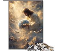 Jigsaw Puzzles for Adults 1000 Piece Jesus Jigsaw Puzzle 1000 Pieces Family Activity Game for Teenager, DIY Home Decor Brain Teaser Gift (Size 26x38cm)