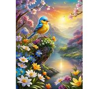 Jigsaw Puzzles for Adults 1000 Piece jigsaw puzzles for Adult Educational Game Challenge Toy 1000 Pieces Puzzle Challenging Games for The Whole for adults,Lakeside Flowers Birds puzzle Gifts