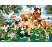 Jigsaw Puzzles for Adults 1000 Piece jigsaw puzzles for Adult Educational Game Challenge Toy 1000 Pieces Puzzle Challenging Games for The Whole for adults,Lakeside Adorable Animals puzzle Gifts