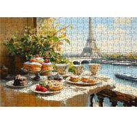 Jigsaw Puzzles for Adults 1000 Piece Jigsaw Puzzles for Adults Cake Creative Puzzle for Family Educational Games Home Decoration Gifts for Women DIY Puzzle Wall Decoration Theme: Paris RXPT-2019