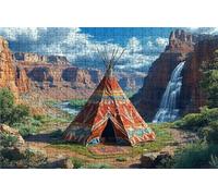 Jigsaw Puzzles for Adults 1000 Piece Jigsaw Puzzles for Adults Tent Creative Puzzle for Family Educational Games Home Decoration Gifts for Women DIY Puzzle Wall Decoration Theme: Waterfall RXPT-6353