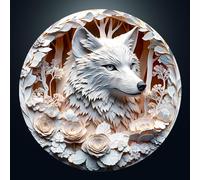 Jigsaw Puzzles for Adults 1000 Piece Jigsaws Puzzle for Adults, Blue Card Challenging Impossible Puzzles, Birthday for Family Friends - 3D Paper Art Wolf