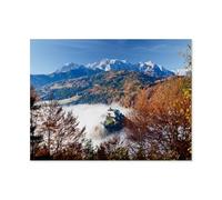 Jigsaw Puzzles for Adults 1000 Piece Jigsaws Puzzles for Adults，A Sea of Mist Around Hohenwerfen Castle，Jigsaw Puzzle 1000 Pieces for Adult Challenging Puzzle Games（50x70cm）-AY81