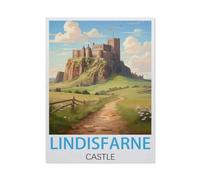 Jigsaw Puzzles for Adults 1000 Piece Jigsaws Puzzles for Adults，Lindisfarne Castle Vintage Travel Poster，Jigsaw Puzzle 1000 Pieces for Adult Challenging Puzzle Games（50x70cm）-L35