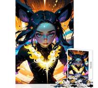 Jigsaw Puzzles for Adults 1000 Piece Jinx Color Portrait Educational Games Wall Decoration DIY Toys with Fully Interlocking Randomly Shaped Pieces (38X26CM)