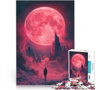 Jigsaw Puzzles for Adults 1000 Piece Journey Under the Red Moon Präzisionsschnitt einzigartiges Herausforderungsspiel52x38cm