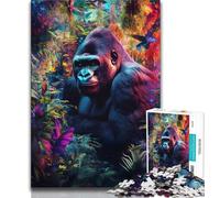 Jigsaw Puzzles for Adults 1000 Piece Jungle Chimpanzee Adult Puzzles,Toys Educational Games Stress Relieving Unique Birthday And Gifts 75x50cm