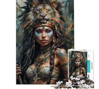 Jigsaw Puzzles for Adults 1000 Piece Jungle Huntress Fun Activities at Home But Fun And Humorous Relax Games for 14+ Puzzle Game Offered (50x75cm)