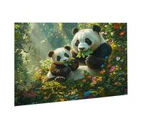 Jigsaw Puzzles for Adults 1000 Piece Jungle Jigsaw Puzzle-Colourful, Challenging Game/Brainteasing Adult Jigsaws, The Whole 3D Jigsaw Gifts for Women, Men Beautiful Decoration-Panda fr0-973