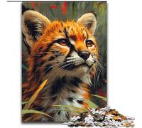 Jigsaw Puzzles for Adults 1000 Piece Jungle Lynx Puzzle Gift DIY Fun Suitable for Home Living Room Office Decoration (size 50x75cm)